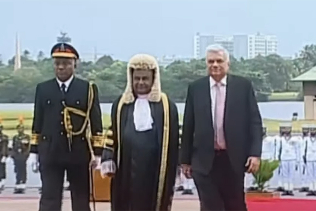 President-elect Ranil arrives at parliament