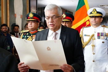 Newly-elected President of Sri Lanka sworn in...