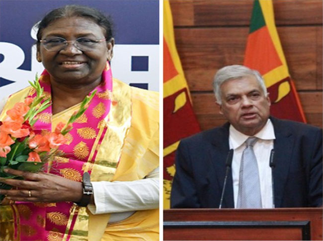 President Wickremesinghe congratulates new Indian counterpart Murmu