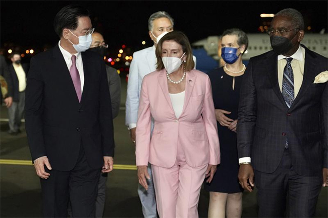U.S. House Speaker Pelosi arrives in Taiwan defying China