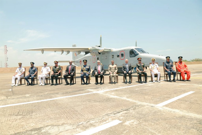 Sri Lanka ceremoniously welcomes Dornier 228 Maritime Patrol Aircraft from India