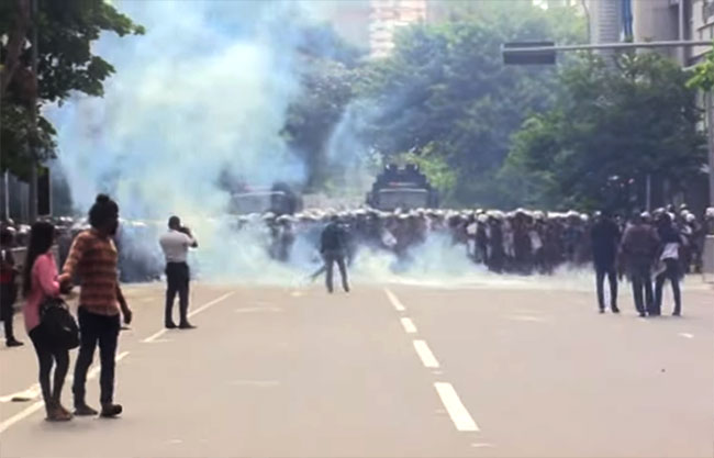 12 arrested during protest by university students in Colombo