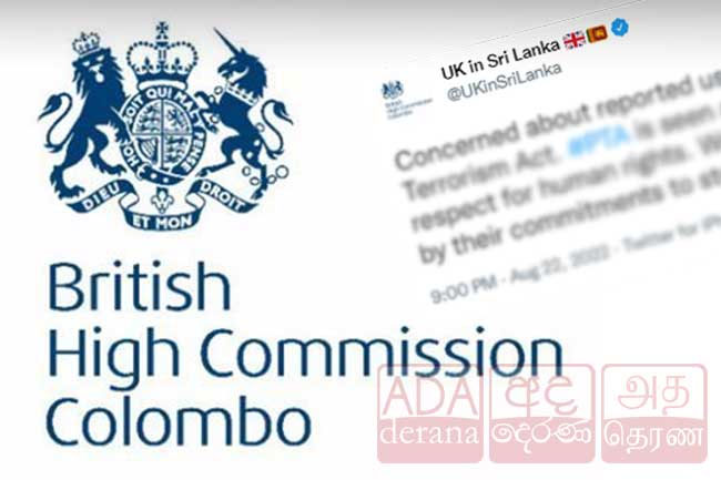 British HC expresses concern over use of PTA in Sri Lanka