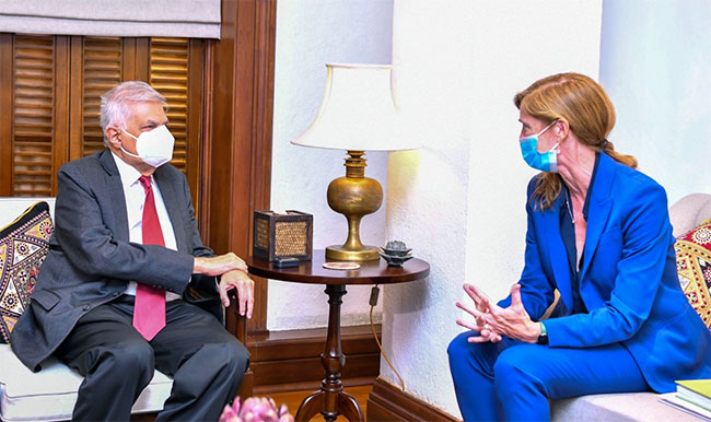 USAID Administrator Samantha Power calls on President Ranil