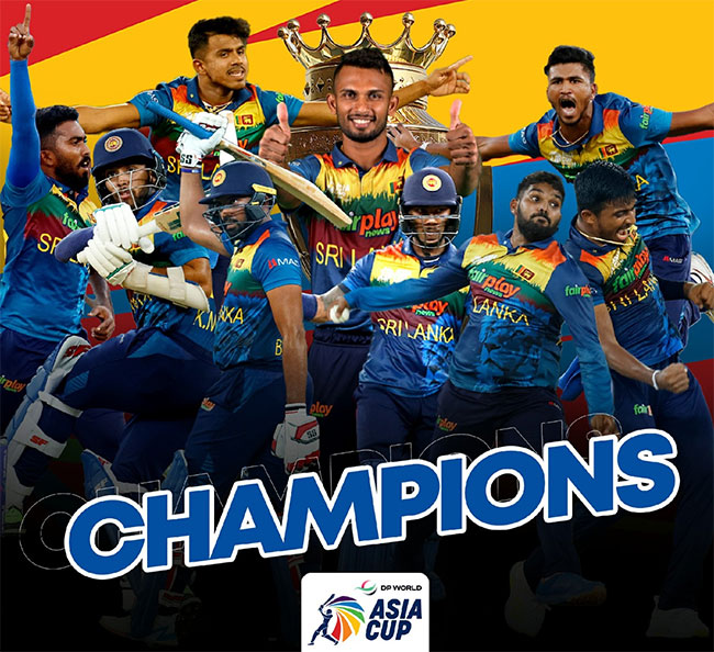 President congratulates Sri Lanka team for Asia Cup title