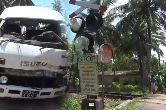 One dead as train collides with van in Wenamulla
