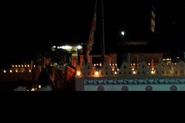 Buddhist temples to switch off lights on Poya Day to protest tariff hike?