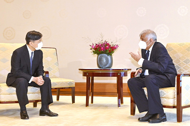 President Ranil calls on Japanese Emperor