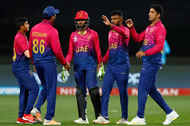  UAEs Karthik Meiyappan takes first hat-trick of 2022 T20 World Cup against Sri Lanka