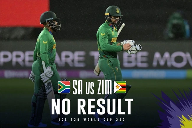 South Africa, Zimbabwe share points as rain plays spoilsport