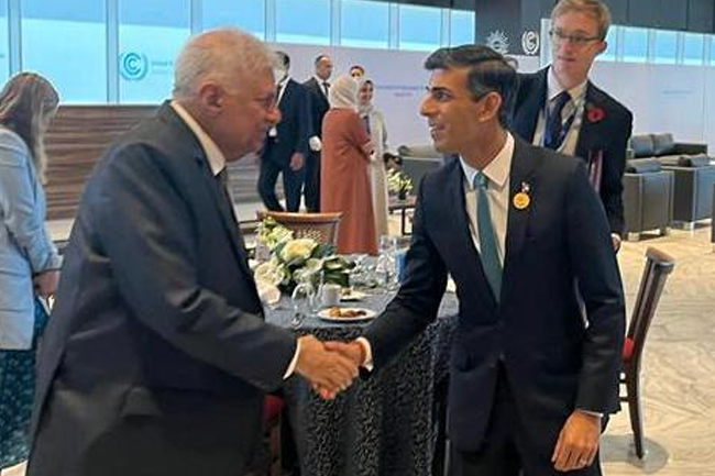 President Ranil meets British PM Rishi Sunak