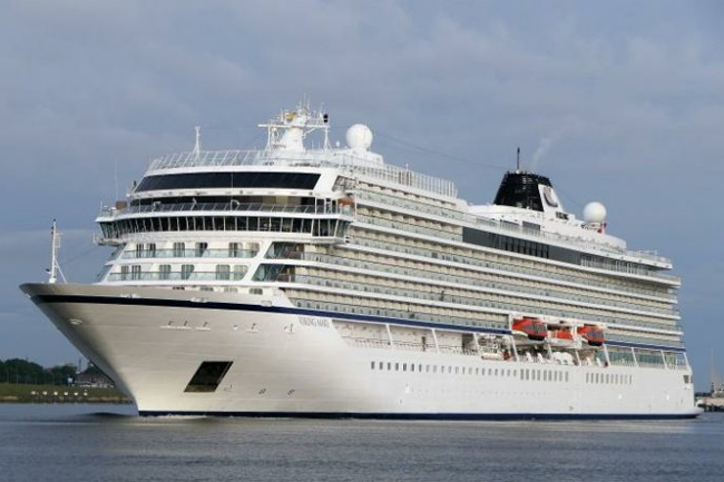 Luxury passenger cruise ship Viking Mars docks in Colombo