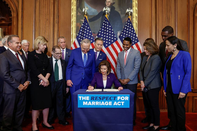 U.S. Congress passes landmark bill protecting same-sex marriage