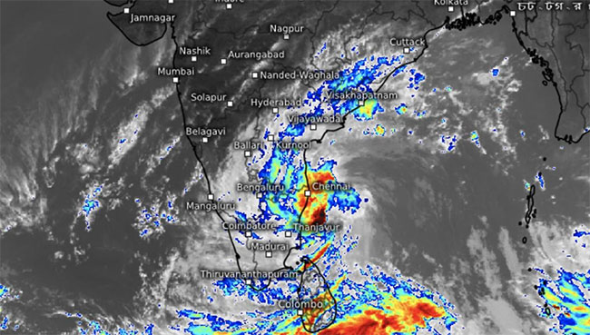 Cyclone Mandous weakens into deep depression over Tamil Nadu coast