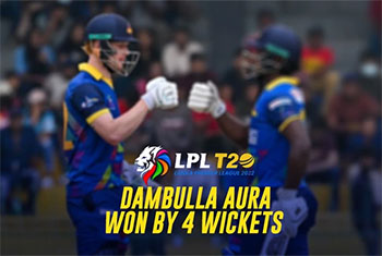 Dambulla Aura beat Galle Gladiators by 4 wickets