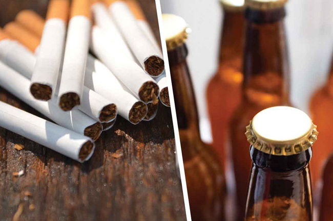 Duty on alcohol, cigarettes increased by 20%
