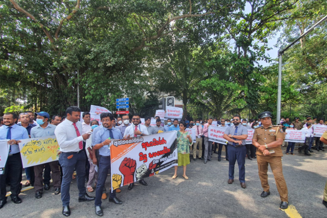 Protest against drug shortage, tax revisions...