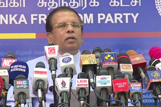 Maithripala says he will contest next presidential election 