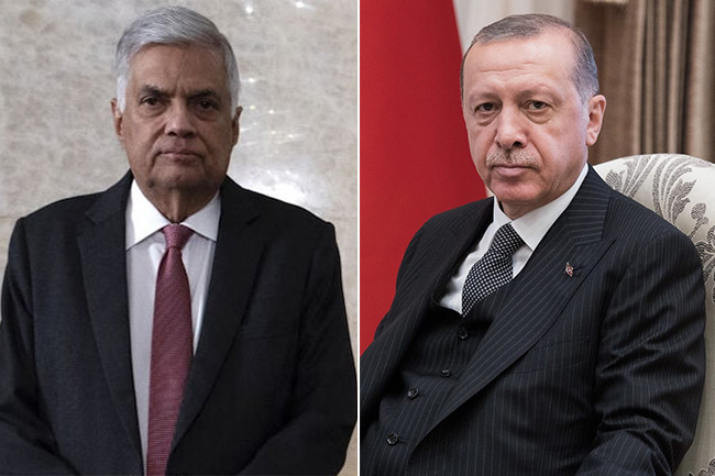 President Ranil speaks to Turkish counterpart Erdogan, offers support