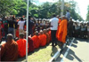 Heated situation after Police intervene in Maha Sangha protest 