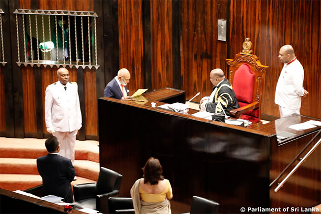 A.H.M. Fowzie sworn in as MP 