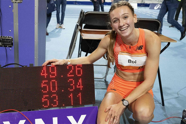 Femke Bol Breaks 41 Year World Record In The Womens Indoor 400 Meters 