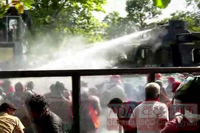 Tear Gas And Water Cannons Fired At NPP Protest