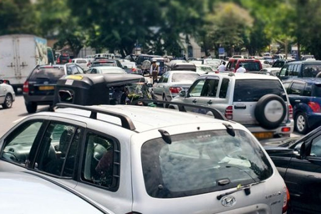 Heavy traffic near Thummulla Junction