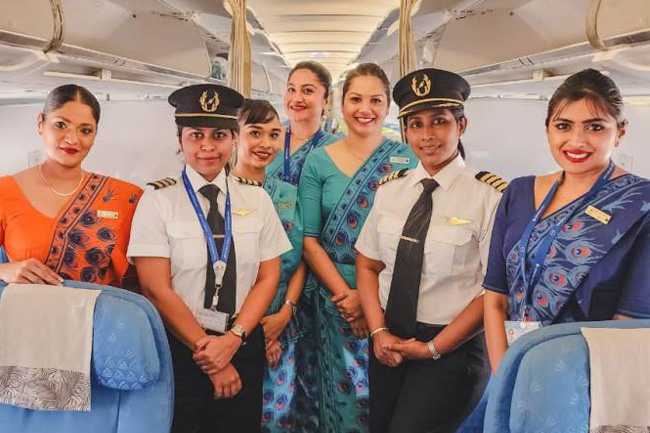 All-female crew operates SriLankan Airlines flight for Womens Day