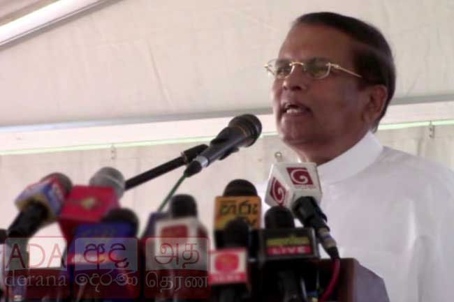 Maithripala says he is still collecting money to pay Rs. 100 mn compensation