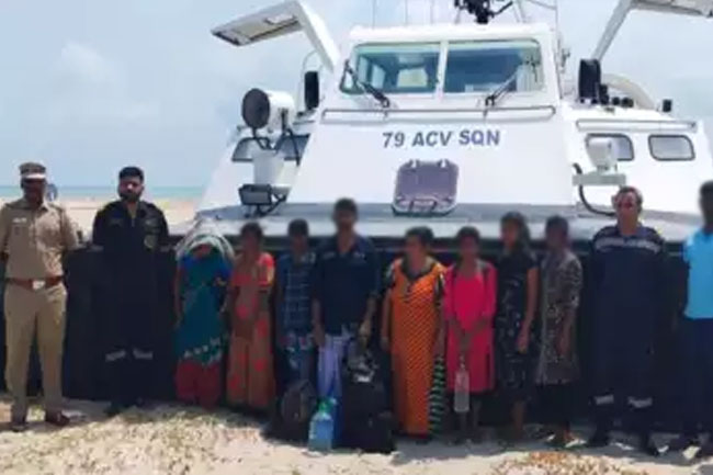 Two Sri Lankan families seeking asylum reach Dhanushkodi in India