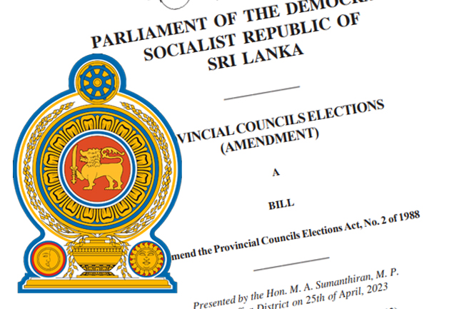 Sumanthirans PC Election (Amendment) Bill published in govt gazette