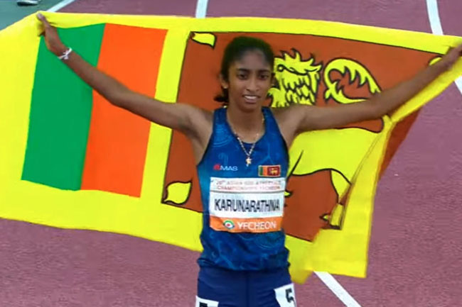 Tharushi wins Gold at 2023 Asian Junior Athletics Championships