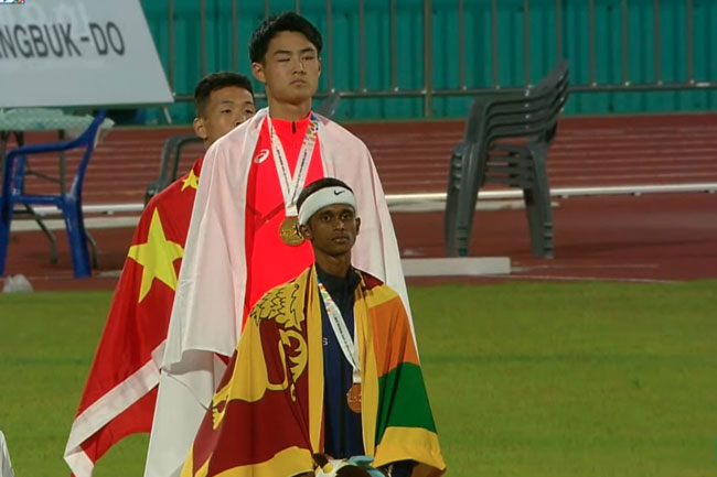 Malith Yasiru clinches Bronze at 2023 Asian Junior Athletics Championships