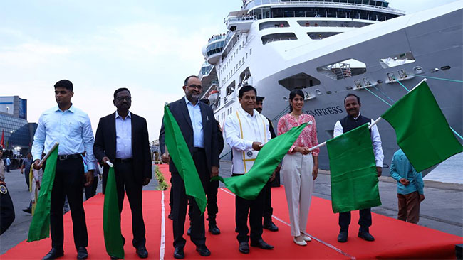 India flags off first cruise vessel between Chennai and Sri Lanka