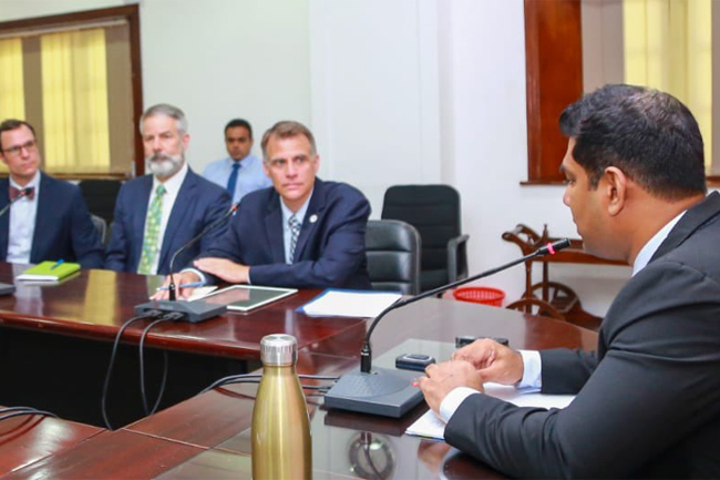 Kanchana discusses Sri Lankas energy sector reforms with U.S. Treasury official