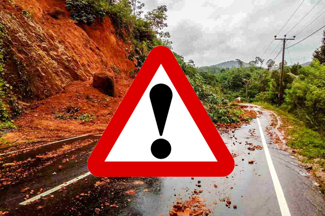 Landslide warnings issued to several districts; Red alert for Kegalle