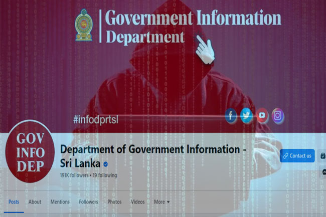 Official Facebook page of Govt. Information Dept. hacked