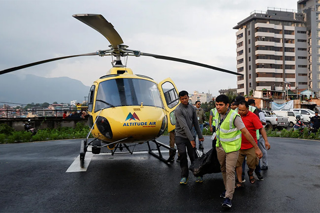 Bodies of six killed in Nepal helicopter crash near Mount Everest found