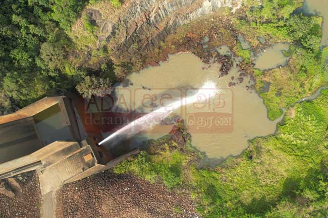 Releasing water from Samanalawewa to Udawalawe reservoir underway