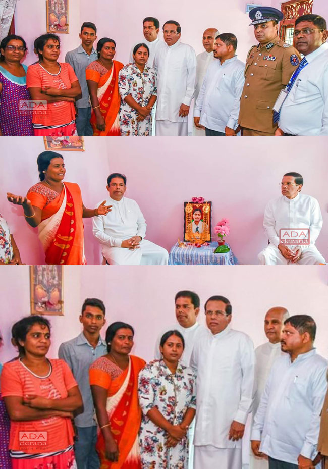 President visits Vidyas family    
