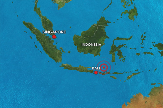 Earthquake of magnitude 7.0 strikes Bali Sea, Indonesia