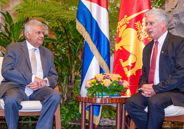 Cuba, Sri Lanka pledge to support each other in global forums 