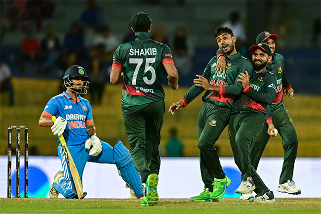 Asia Cup: Bangladesh upset India despite Gill ton