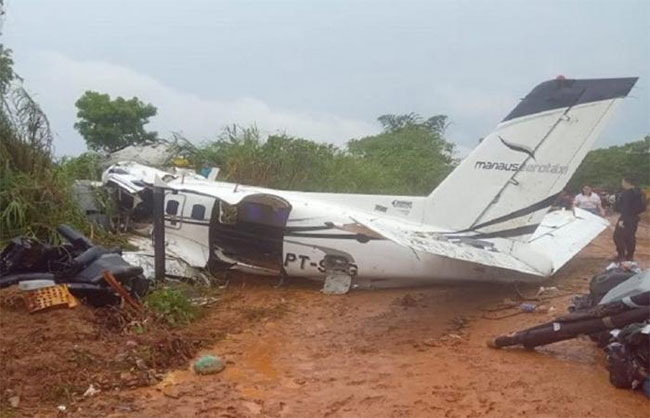 Plane crash in Brazil’s Amazon state leaves 14 dead