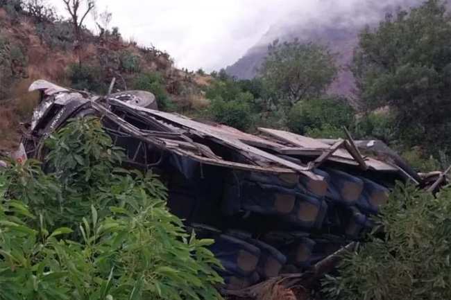 At least 24 killed in Peru after bus plummets down slope