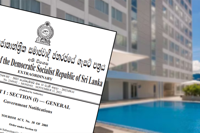 Gazette issued stipulating minimum rates for tourist hotels in Colombo
