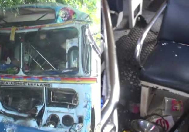 Multiple vehicles damaged after bus-truck collision, 13 injured 