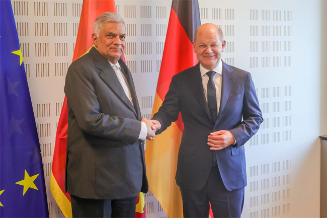 President Ranil holds bilateral talks with Germany, Kazakhstan leaders