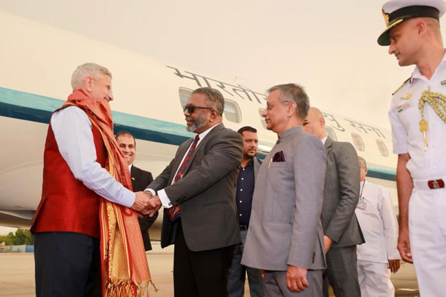 Indian Foreign Minister arrives in Sri Lanka for IORA meeting